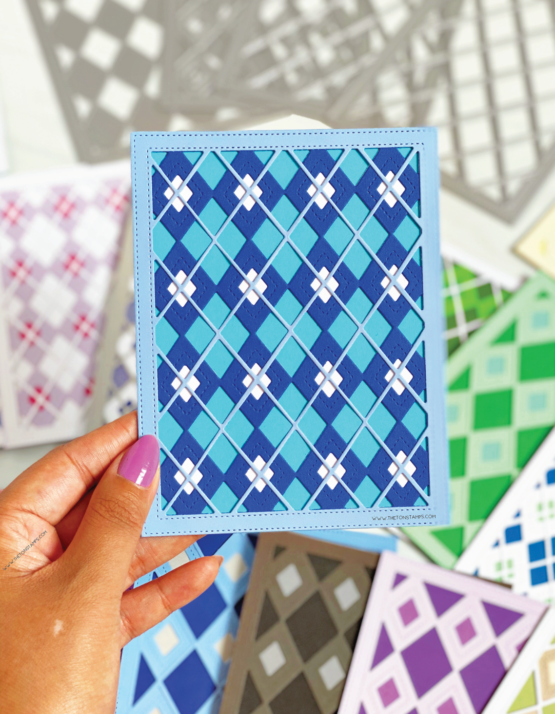 Diamond Plaid Layering Coverplate Dies