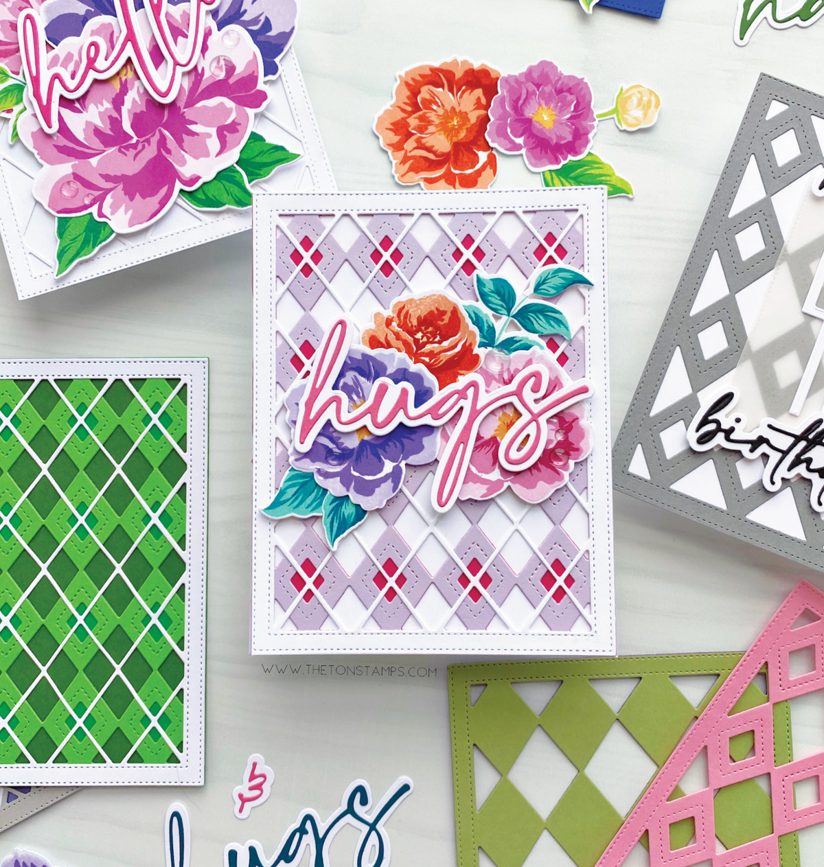 Diamond Plaid Layering Coverplate Dies