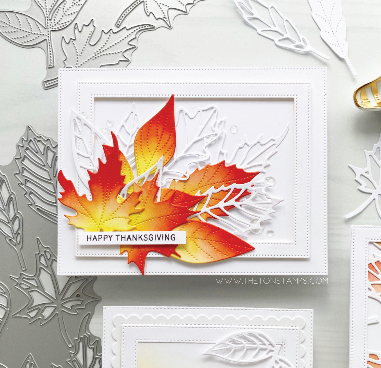 Fall Leaves Layered Cover Dies