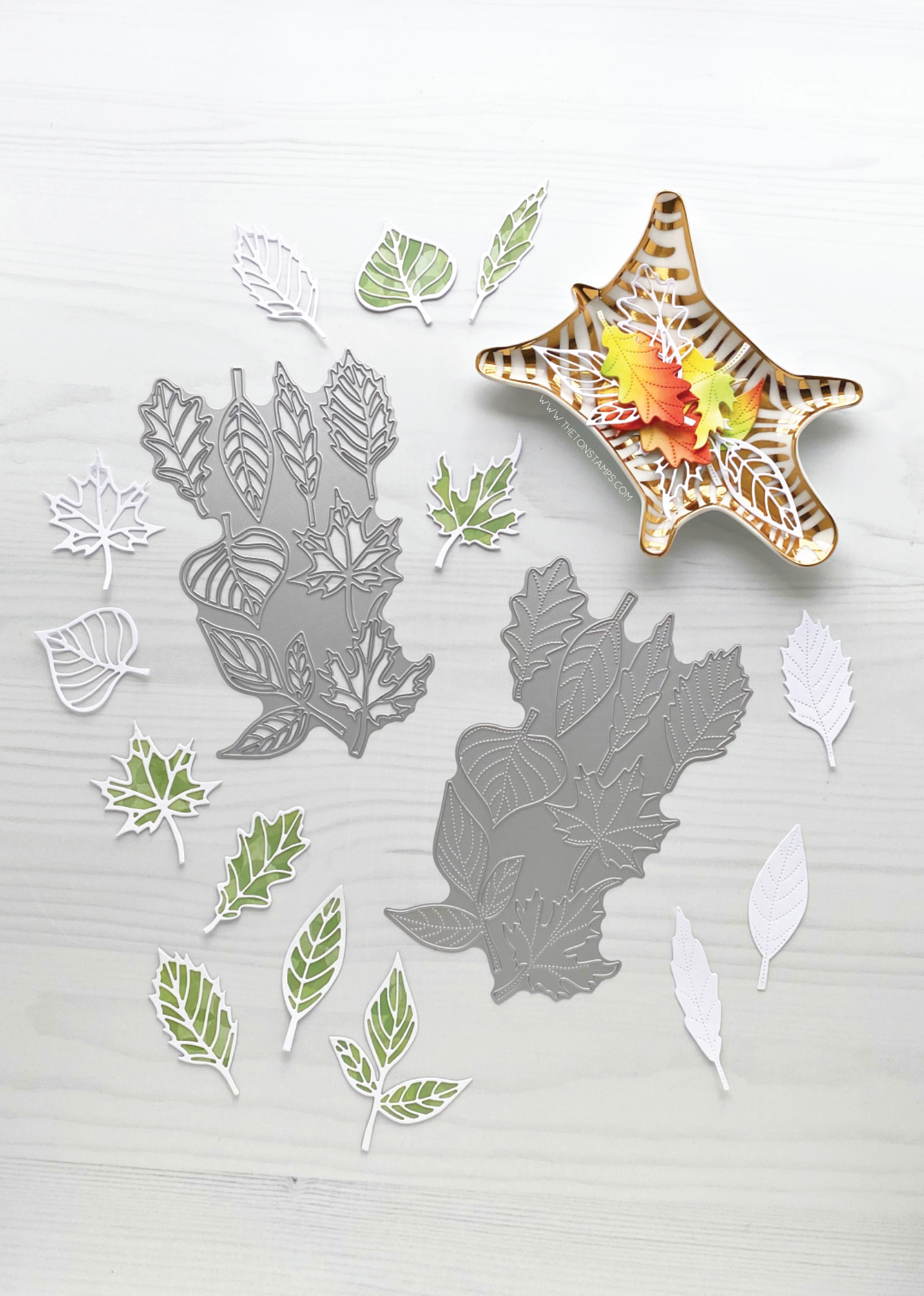 Fall Leaves Layered Cover Dies