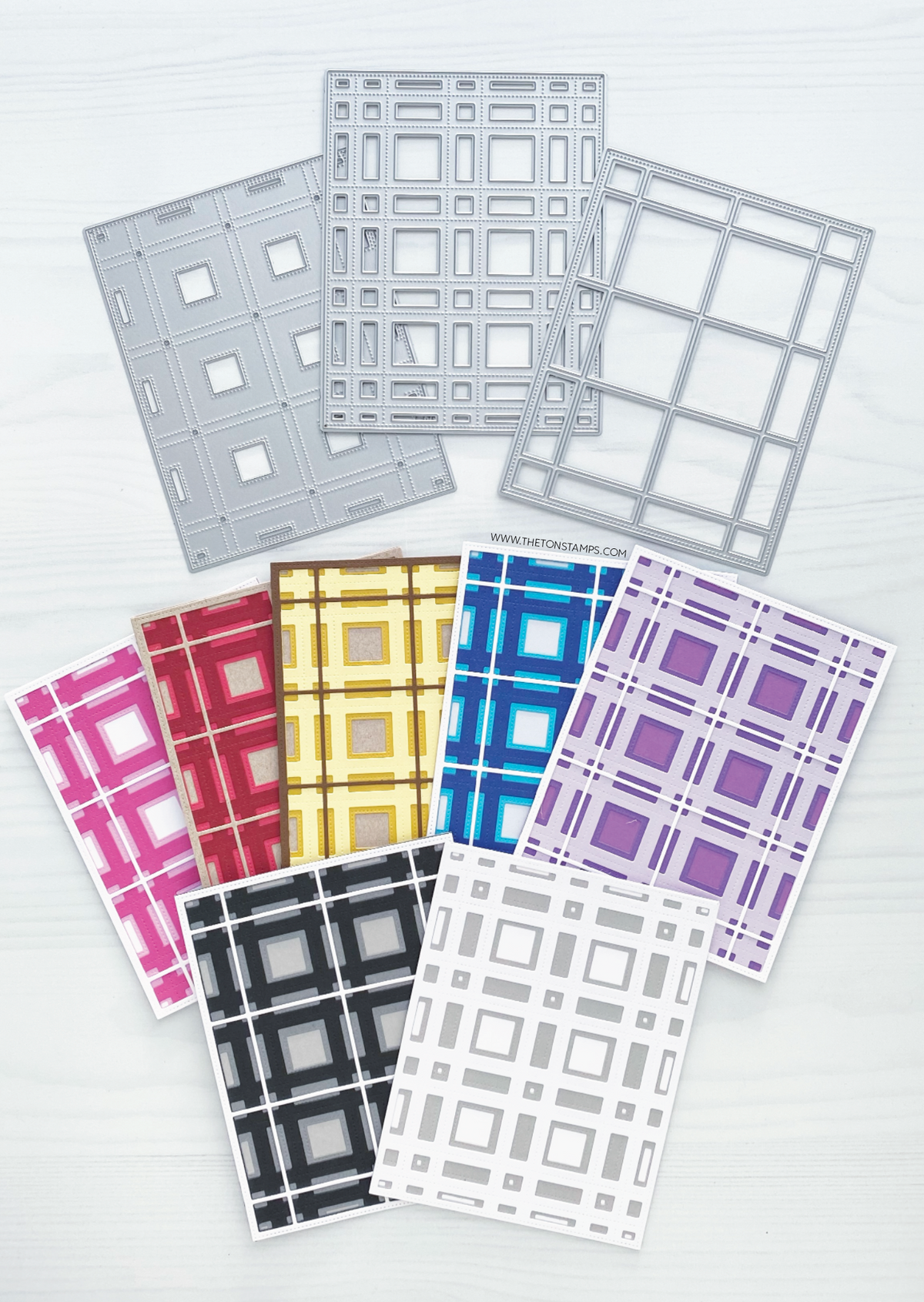 Gingham Plaid Layering Coverplate Dies