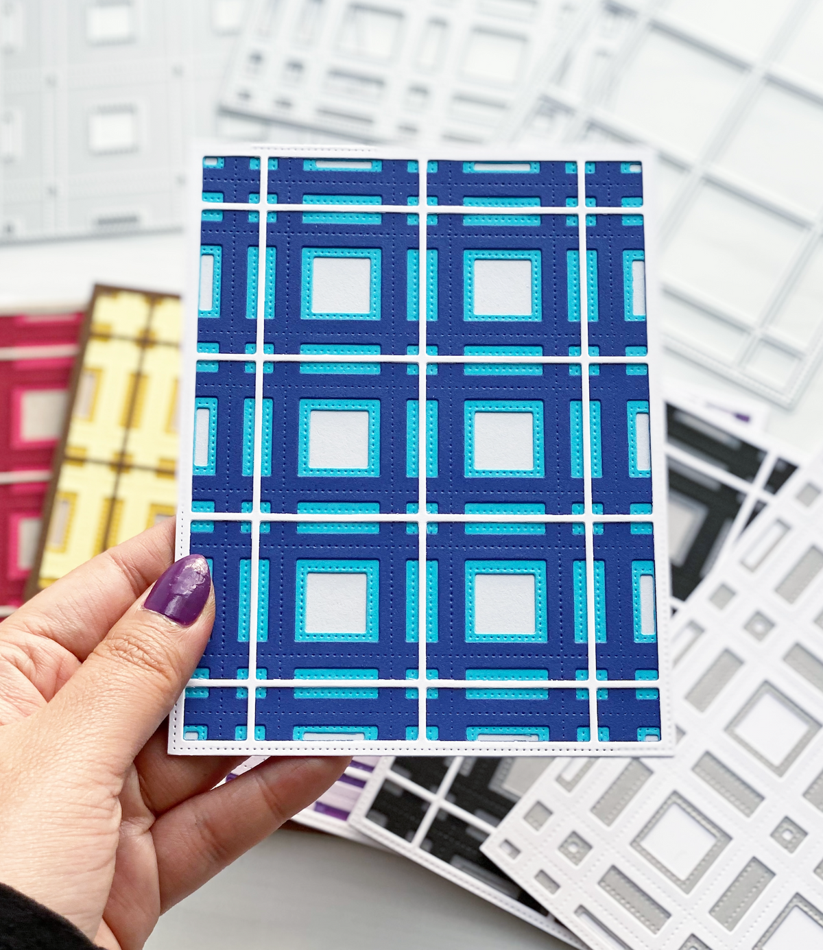 Gingham Plaid Layering Coverplate Dies