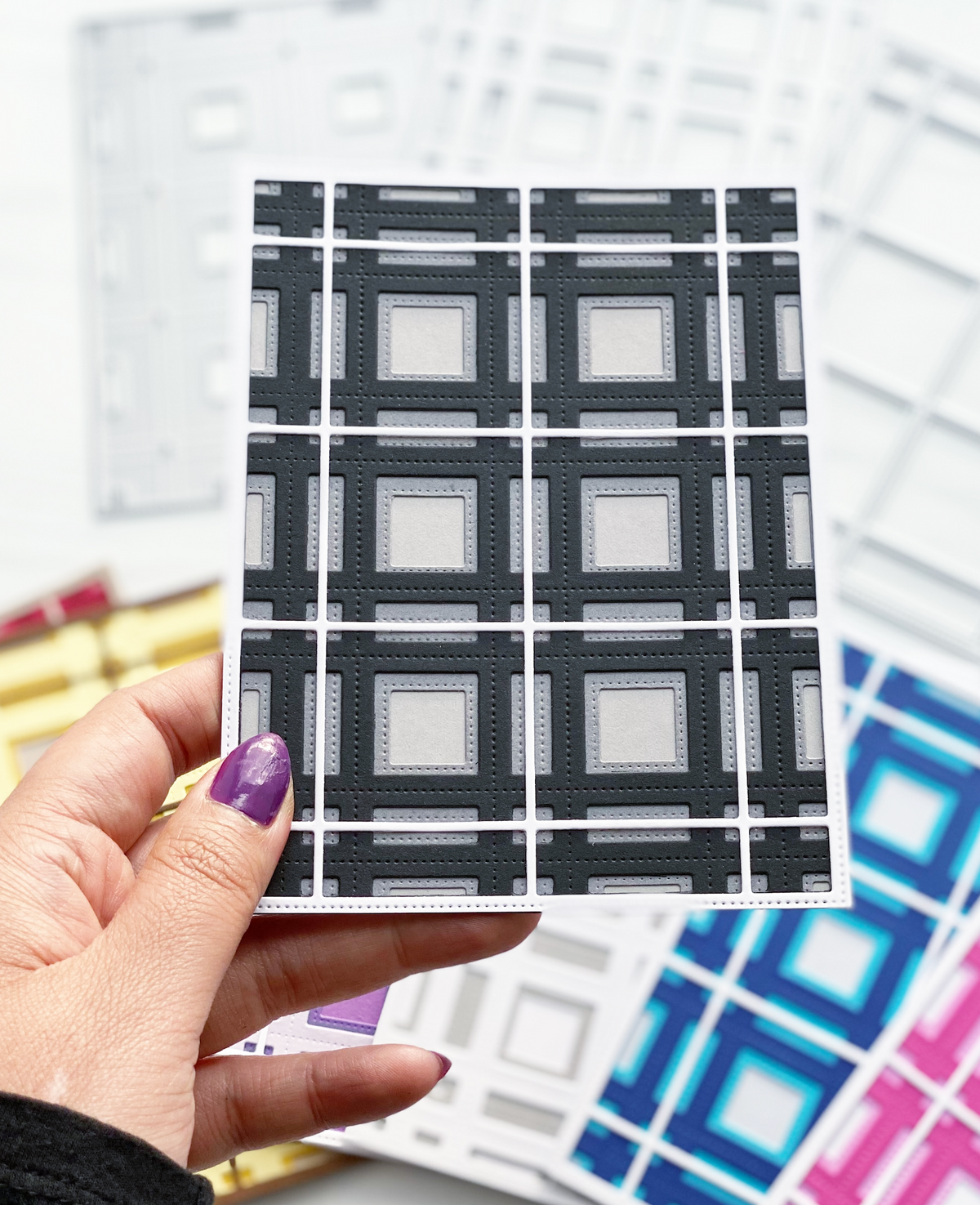 Gingham Plaid Layering Coverplate Dies