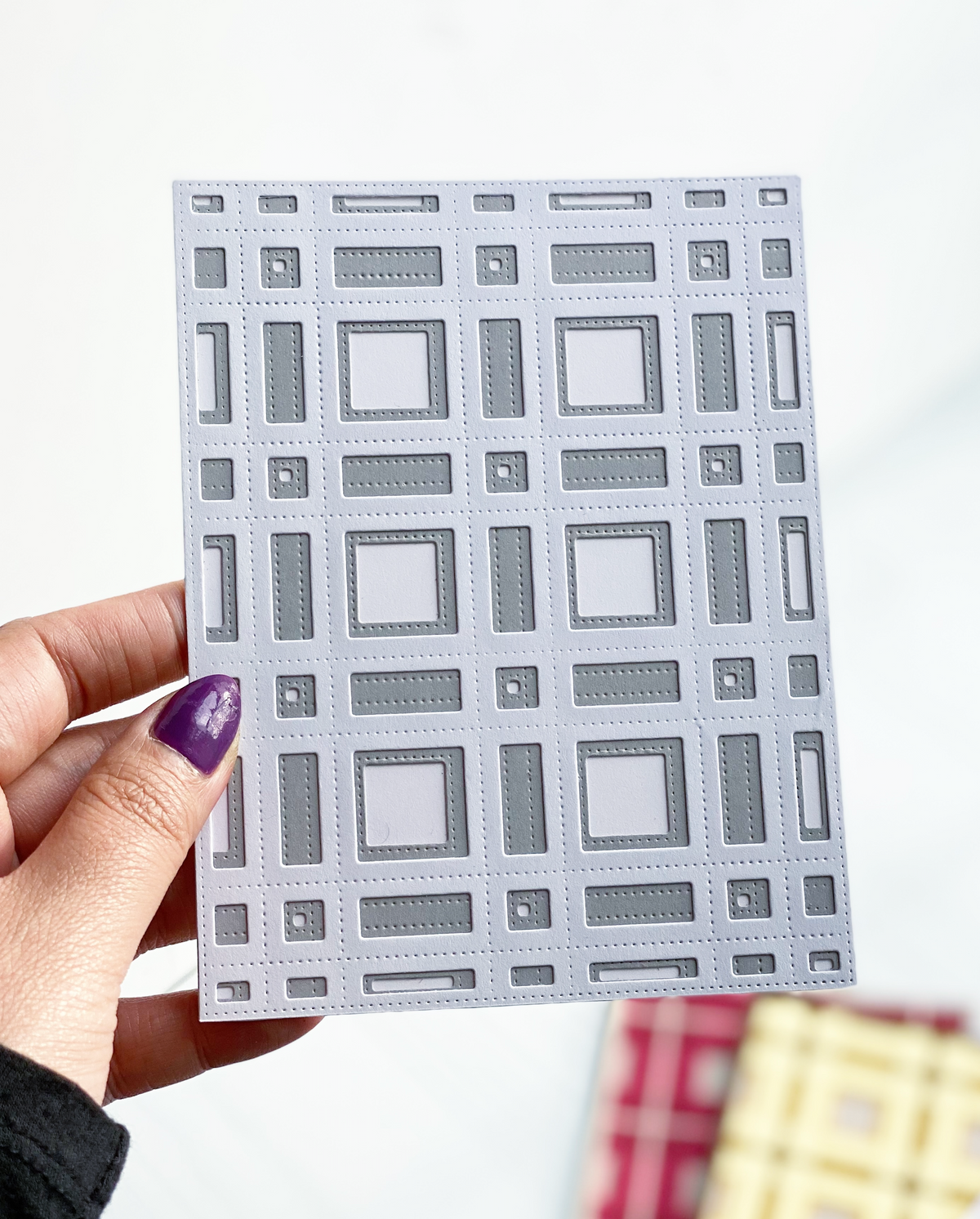 Gingham Plaid Layering Coverplate Dies