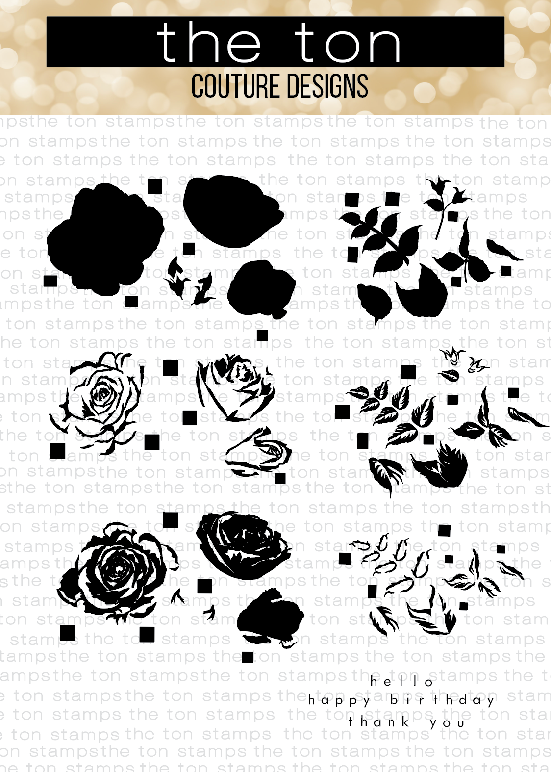 Grouped Fresh Garden Roses