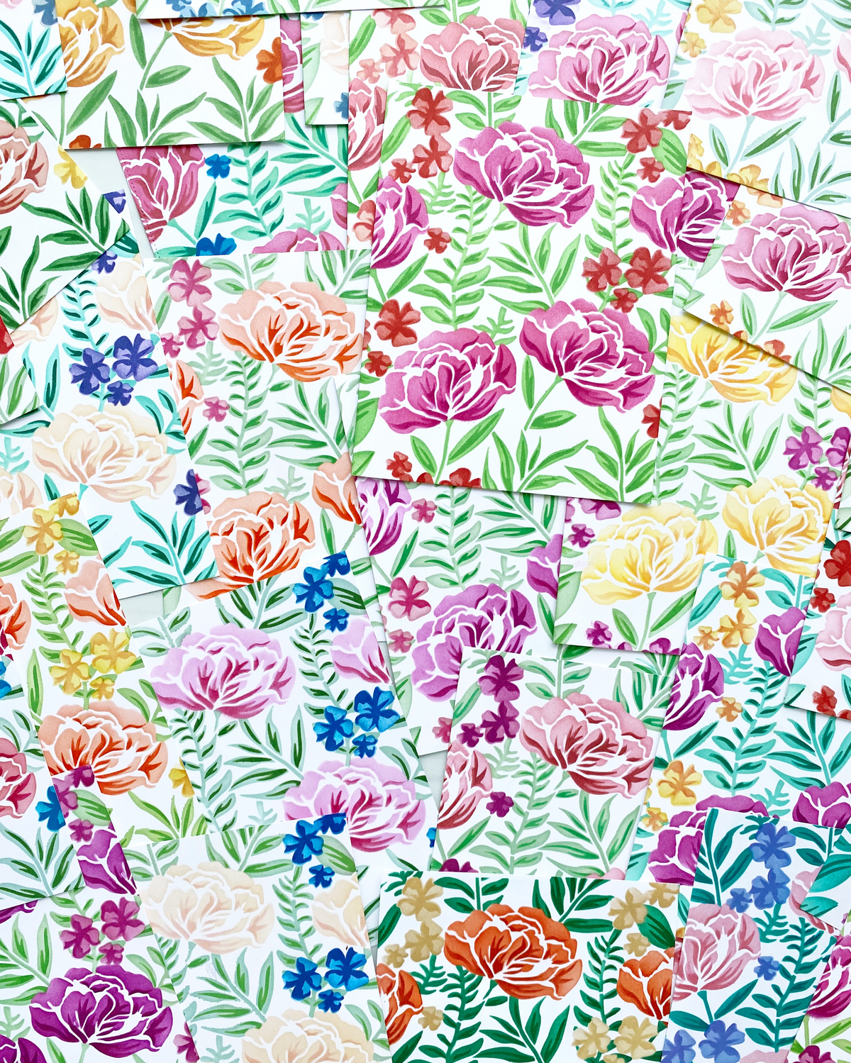 Peony Print Layering Stencils
