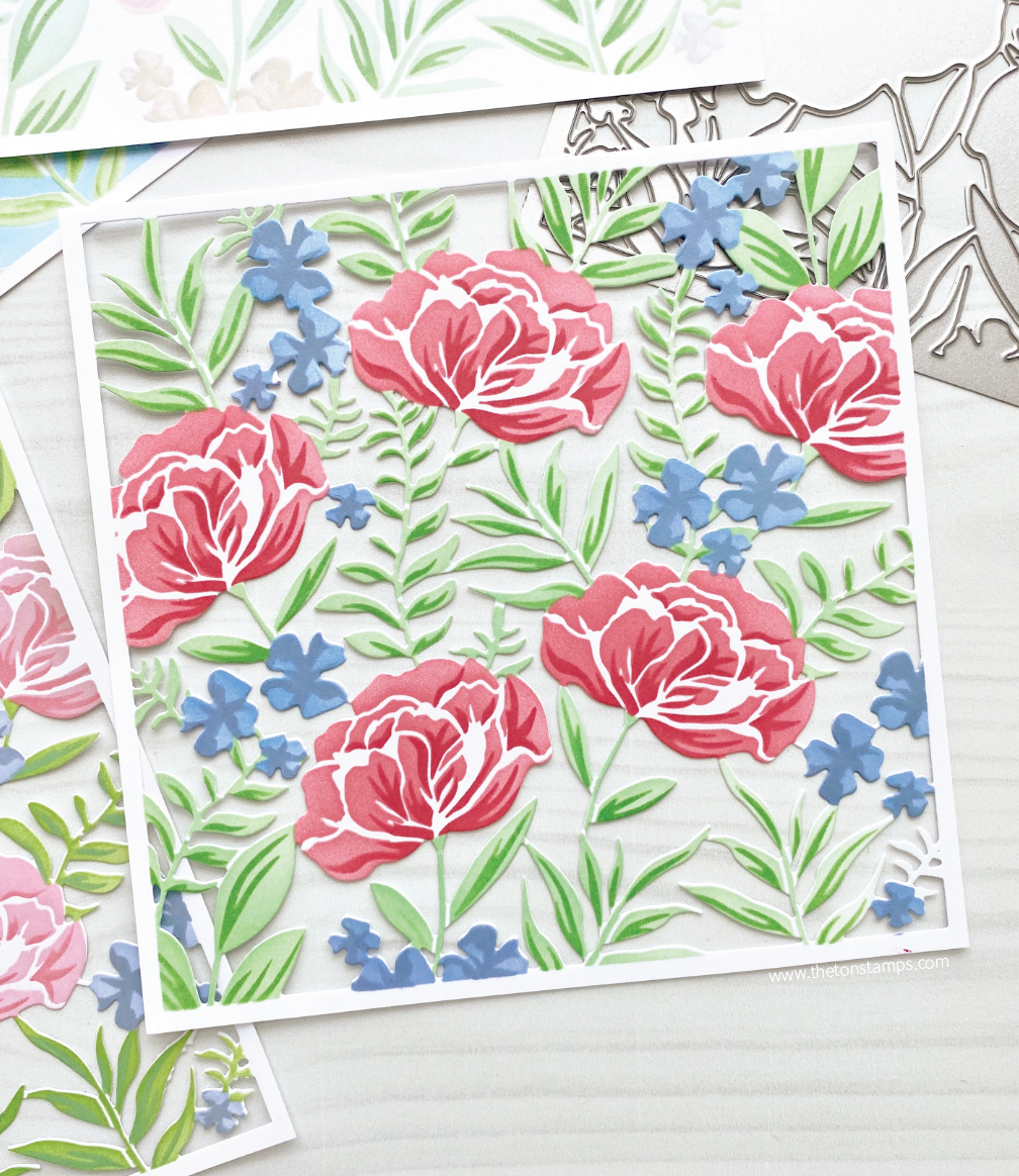 Peony Print Layering Stencils