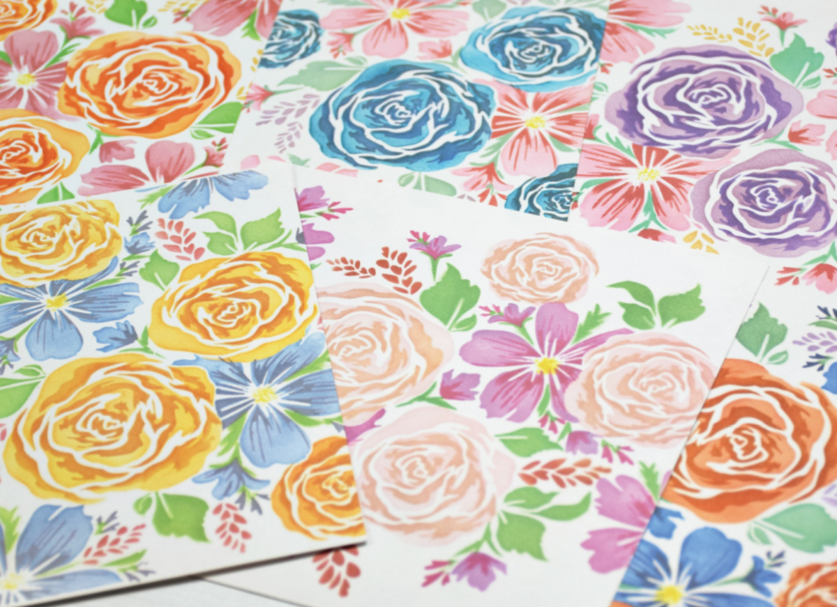 Rose Blossoms Layering Stencils