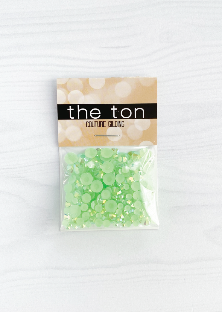 Rhinestones Mixed - Bright Green Opaque