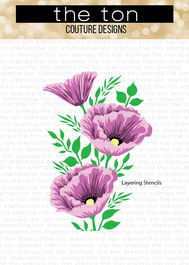 Precious Poppies Layering Stencils