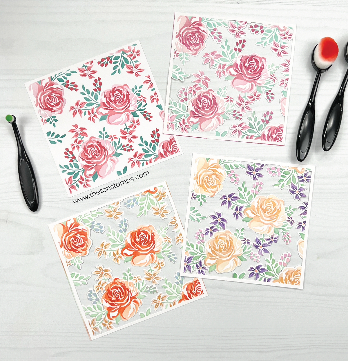 Peaceful Peonies Layering Stencils