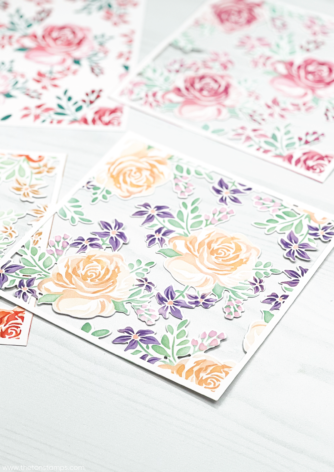 Peaceful Peonies Layering Stencils