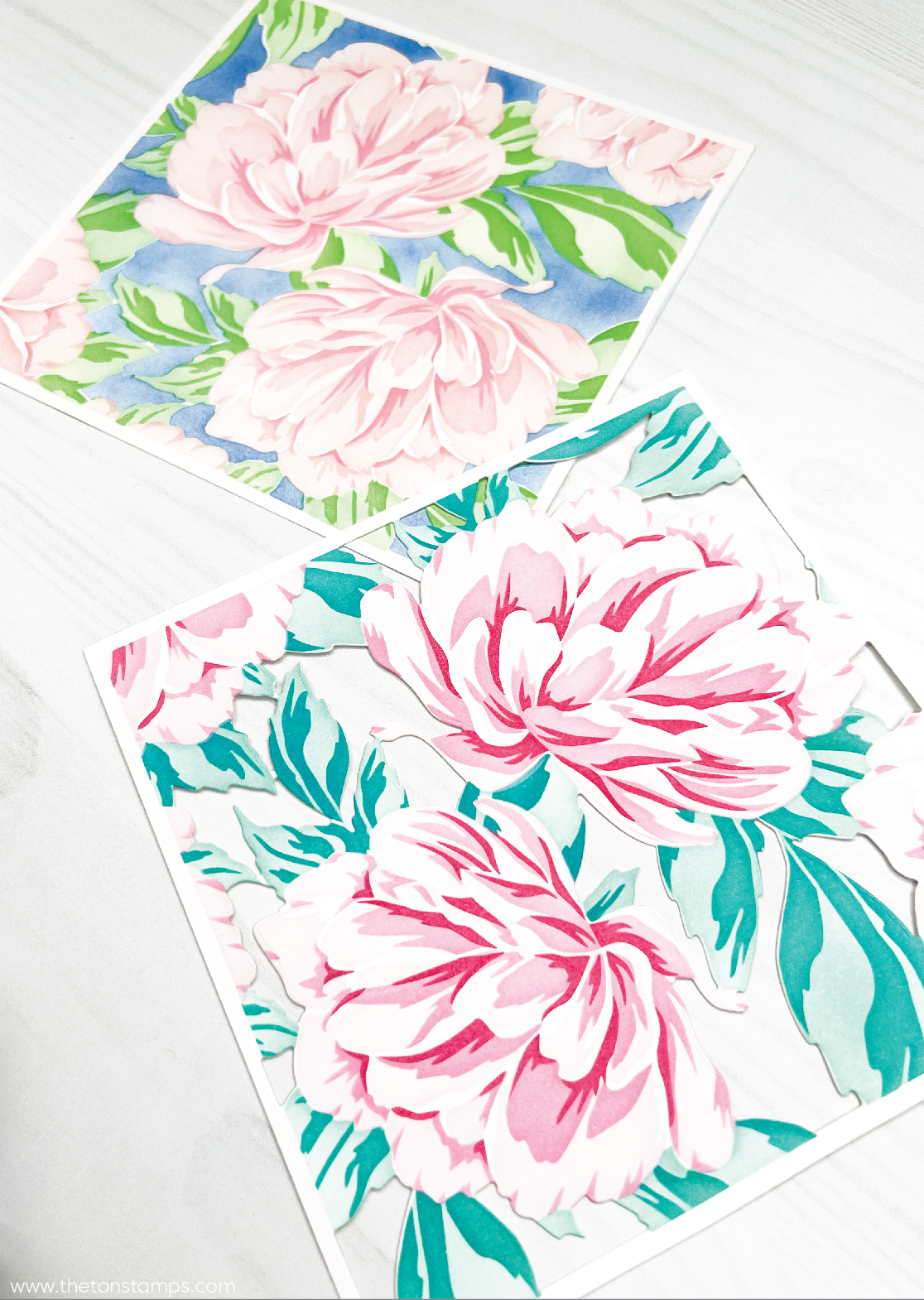 Lush Peonies Layering Stencils