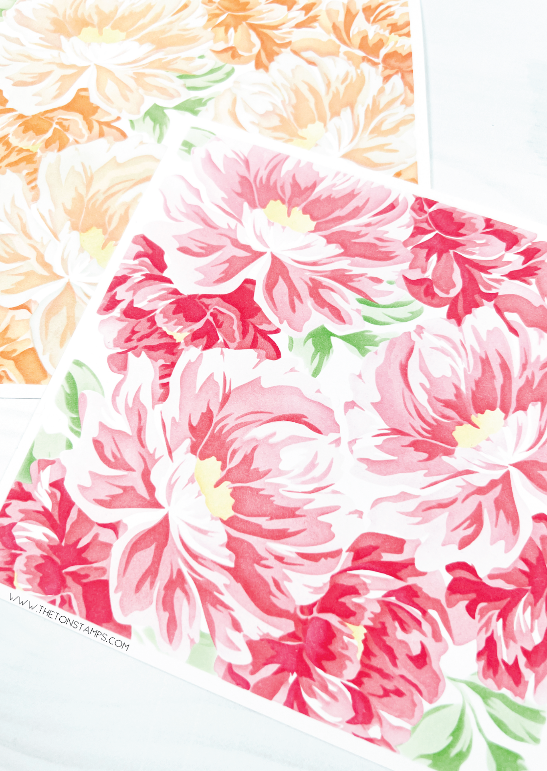Gentle Peonies Layering Stencils