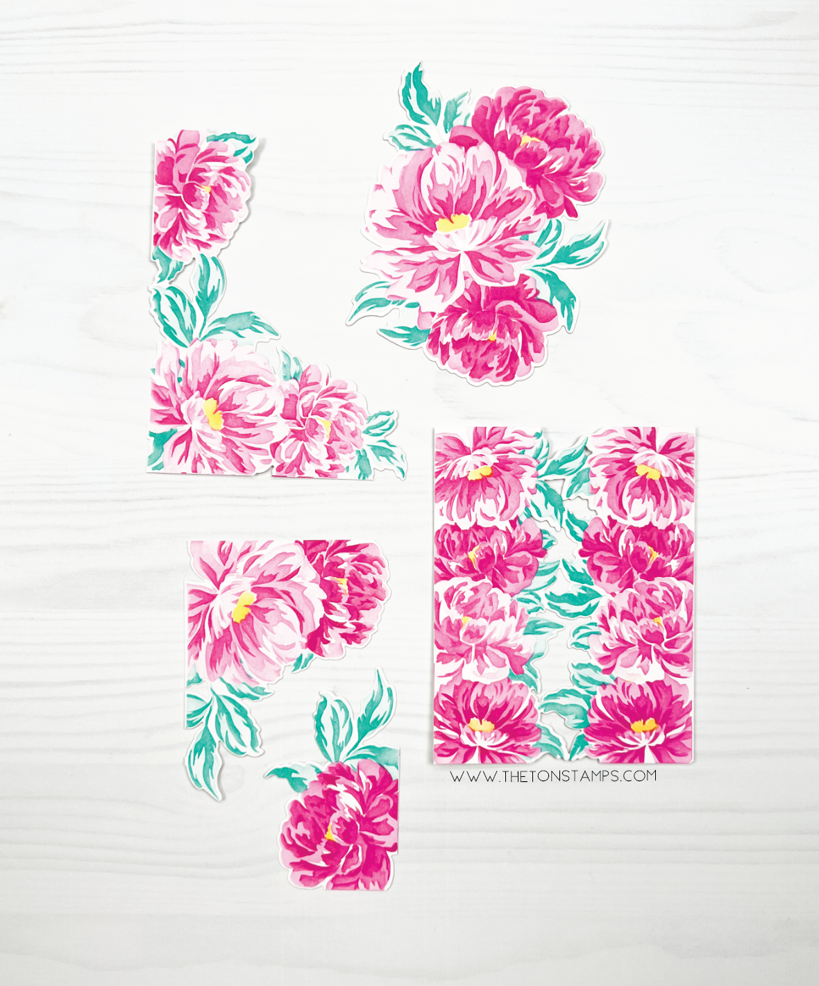 Blended Peonies Coordinating Dies