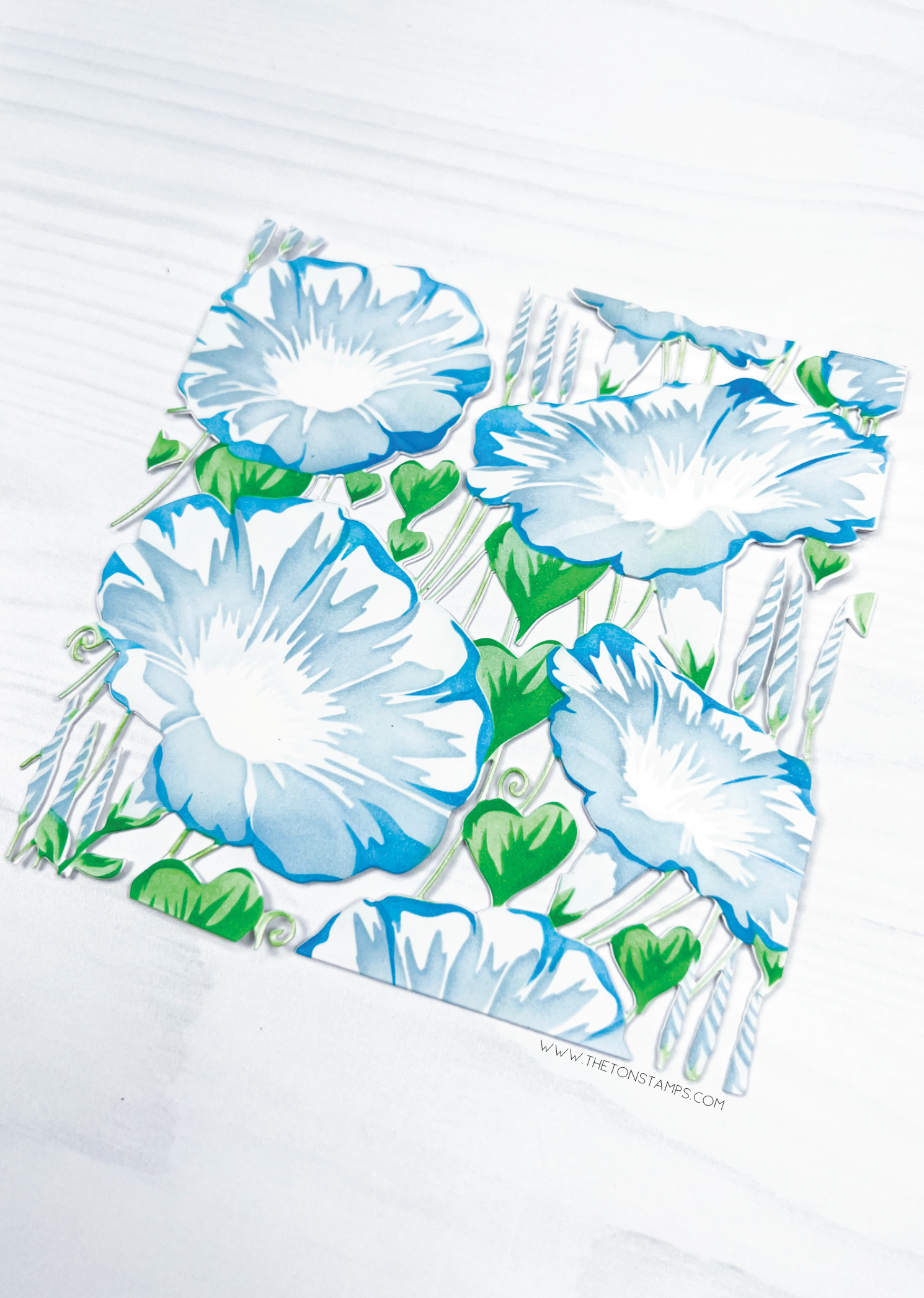 Poised Morning Glories Layering Stencils