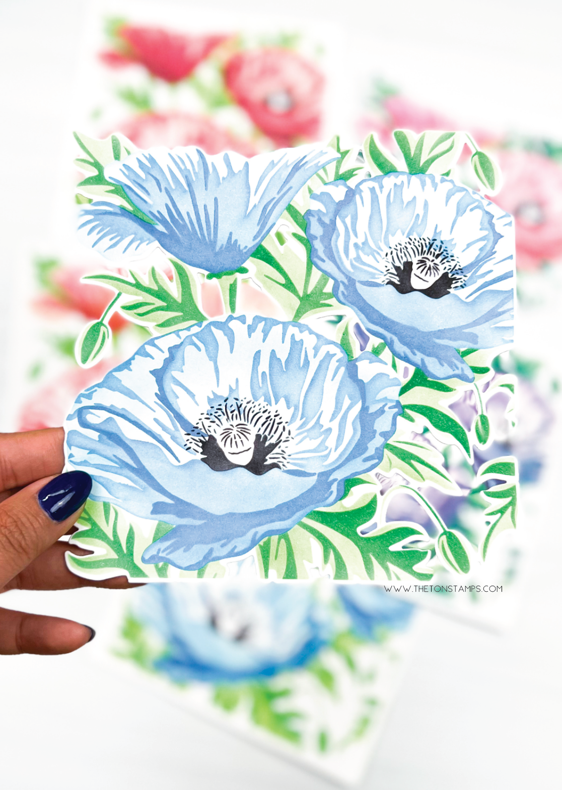 Gleaming Poppies Layering Stencils