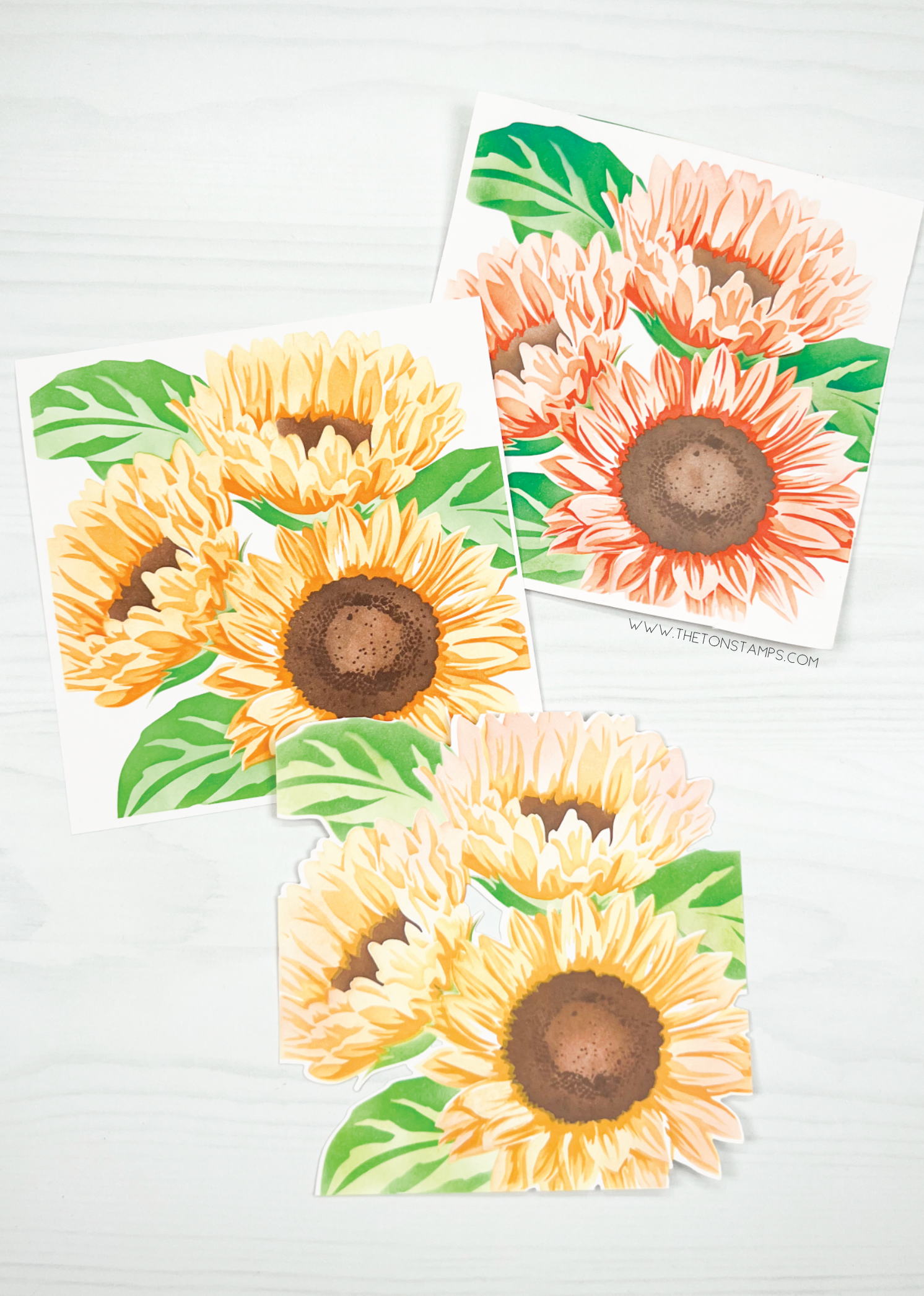 Luminous Sunflowers Layering Stencils