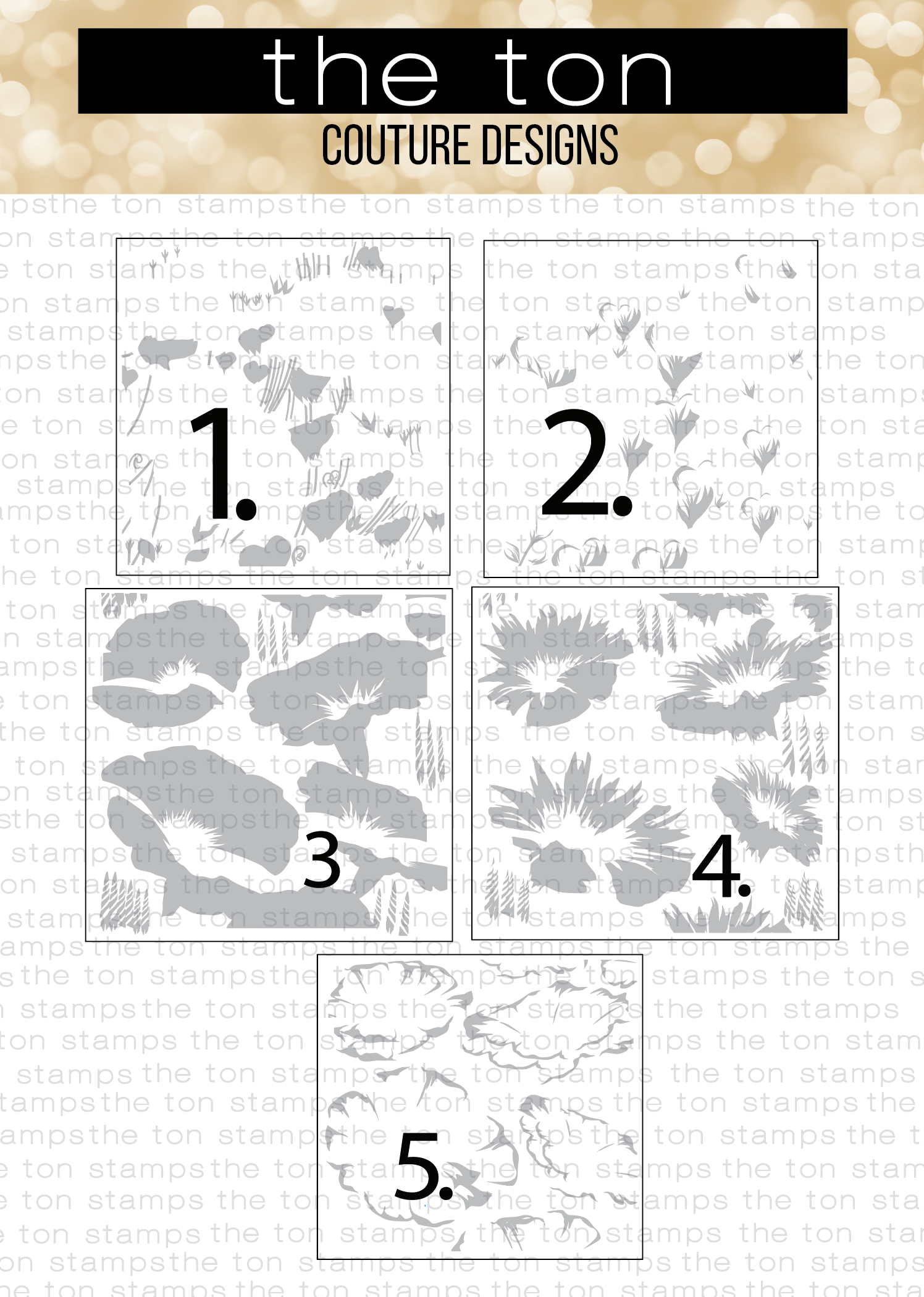 Poised Morning Glories Layering Stencils