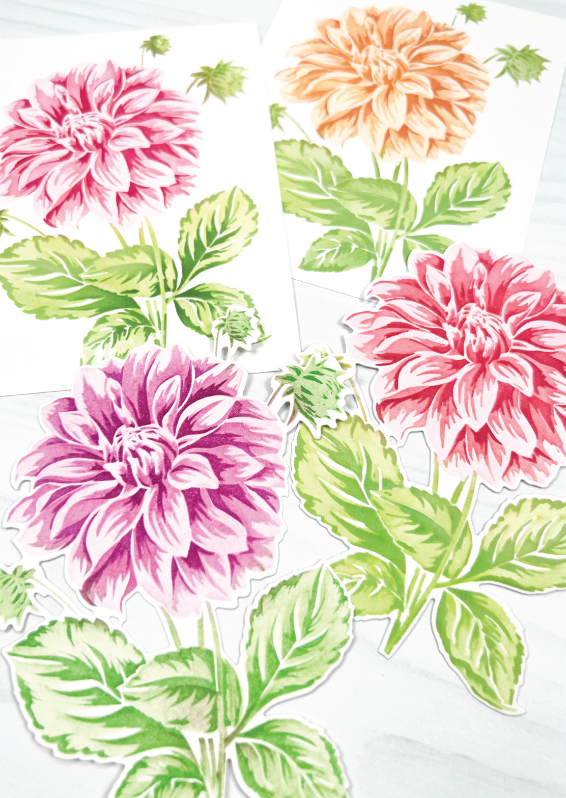 Climbing Dahlias Layering Stencils