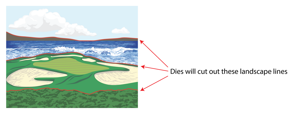 Golf Course (Layering Set) Coordinating Dies