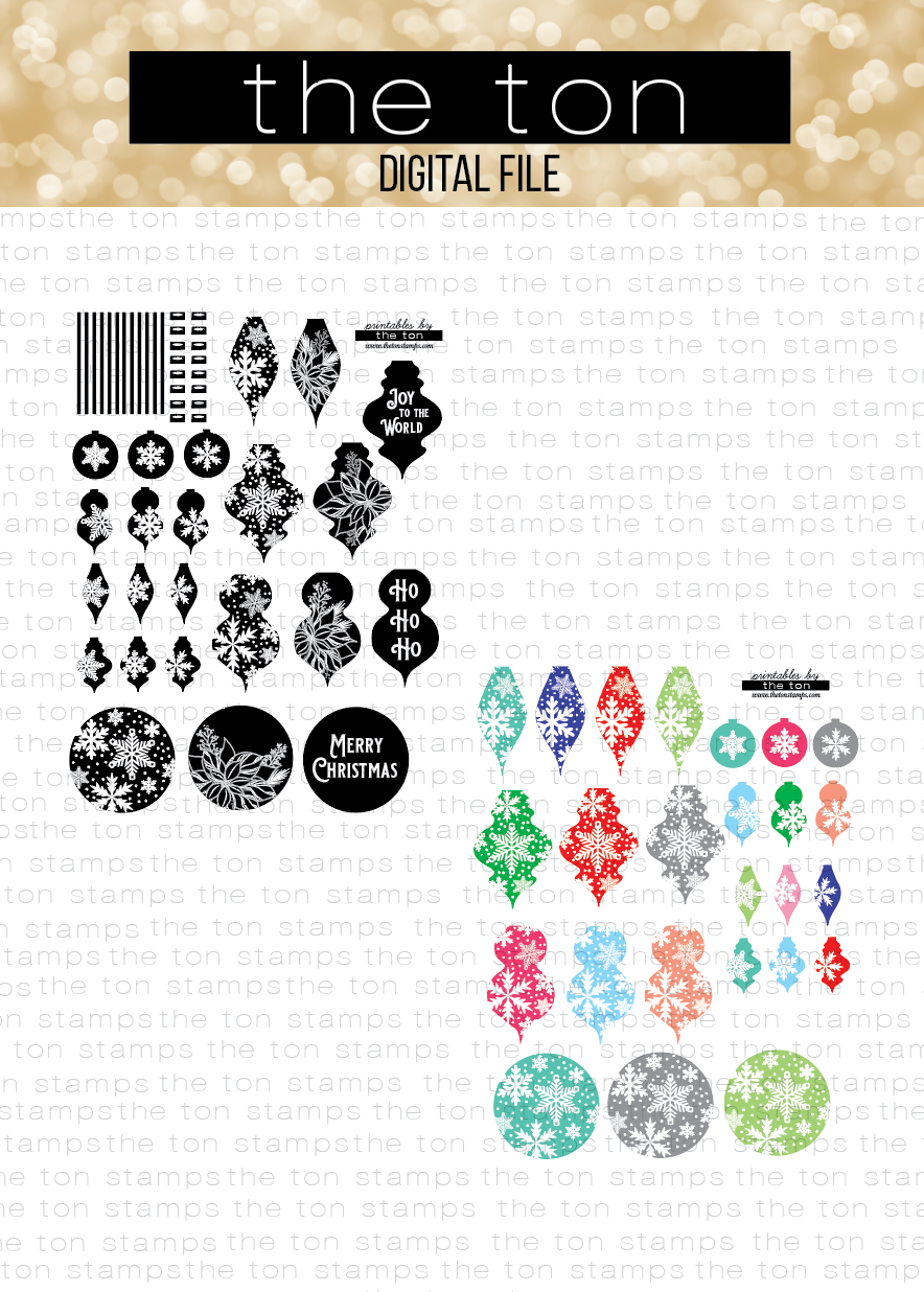 Holiday Ornaments Printables - Digital File