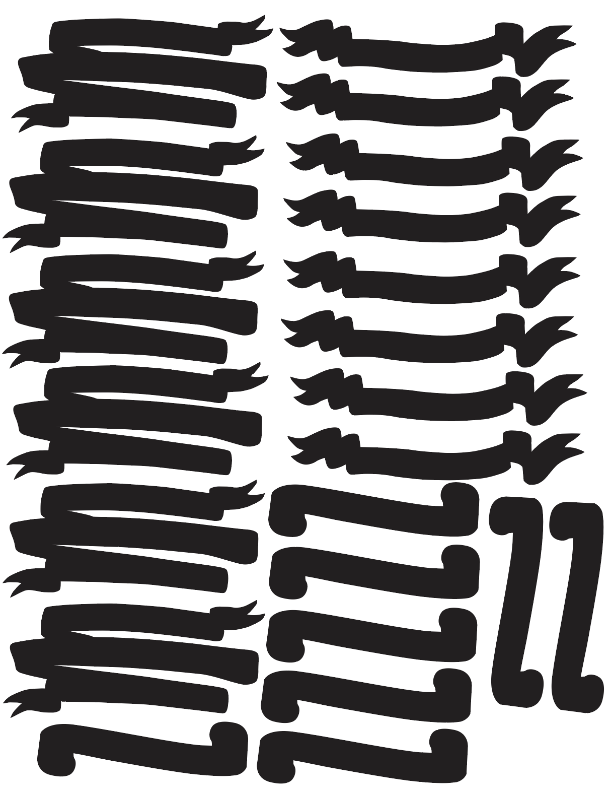 Banners - Basic Coordinating Cut File