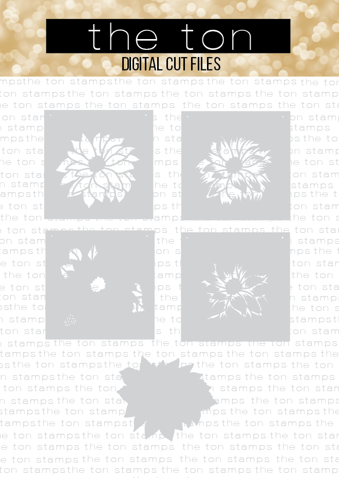 Layered Dahlia Stencil SVG Cut File
