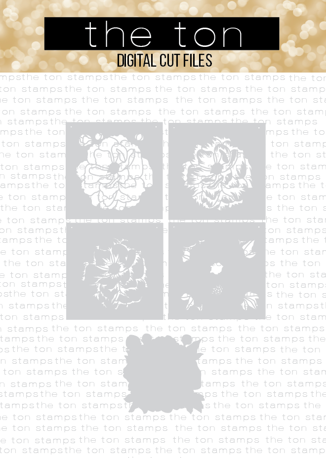 Layered Peony Stencil SVG Cut File (**THIN LINES**)