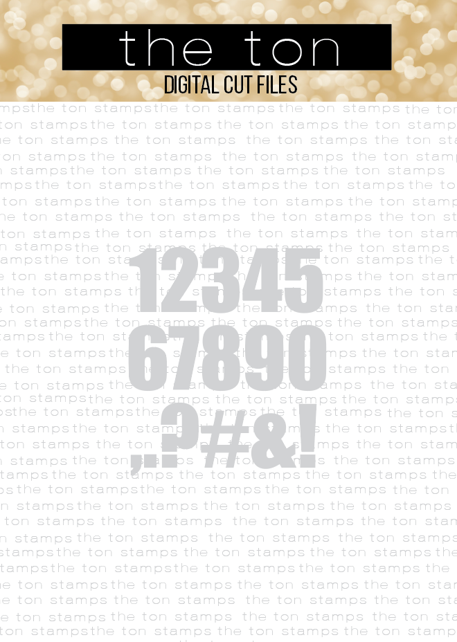 Bold Alpha Numbers SVG Cut File