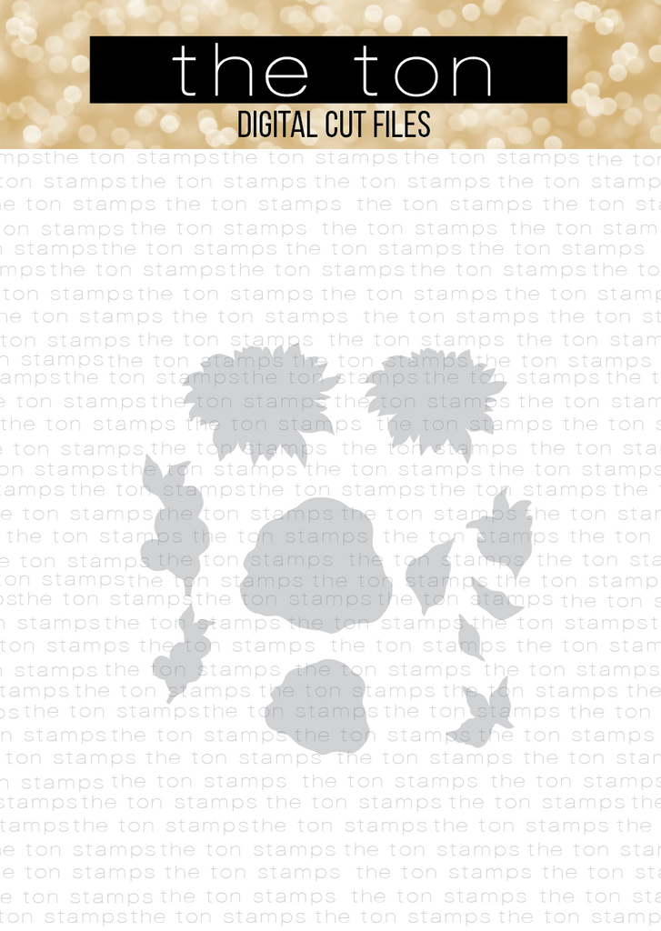 Happy Florals Coordinating Cut File