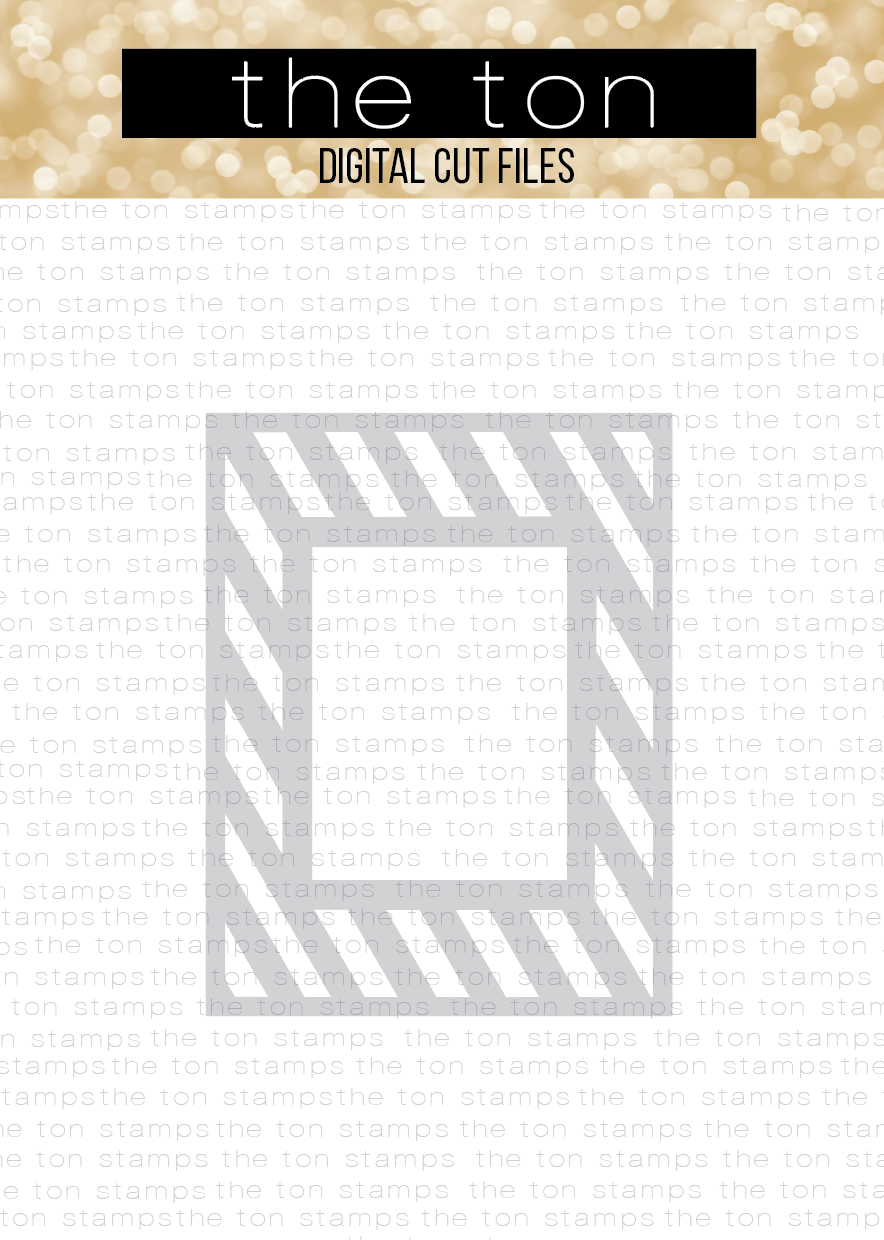 Diagonal Striped Inlay Rectangle Coverplate SVG Cut File