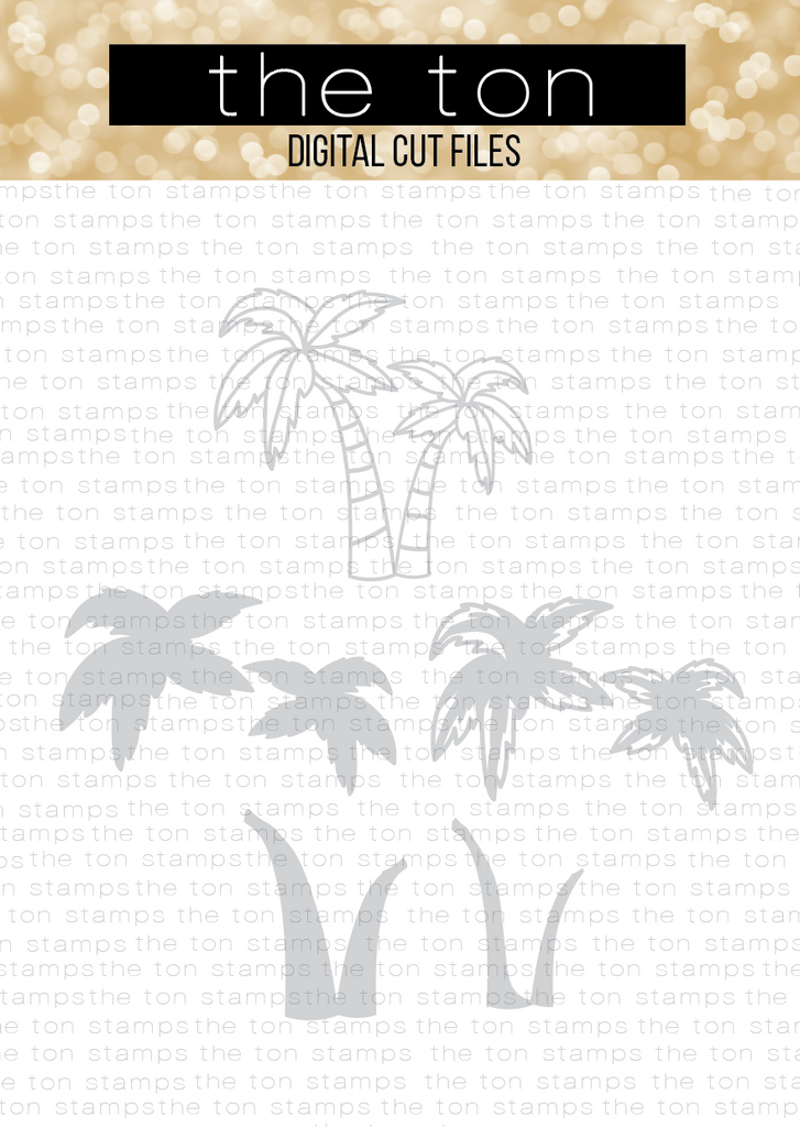Summer Palm Layering Tree SVG Cut File