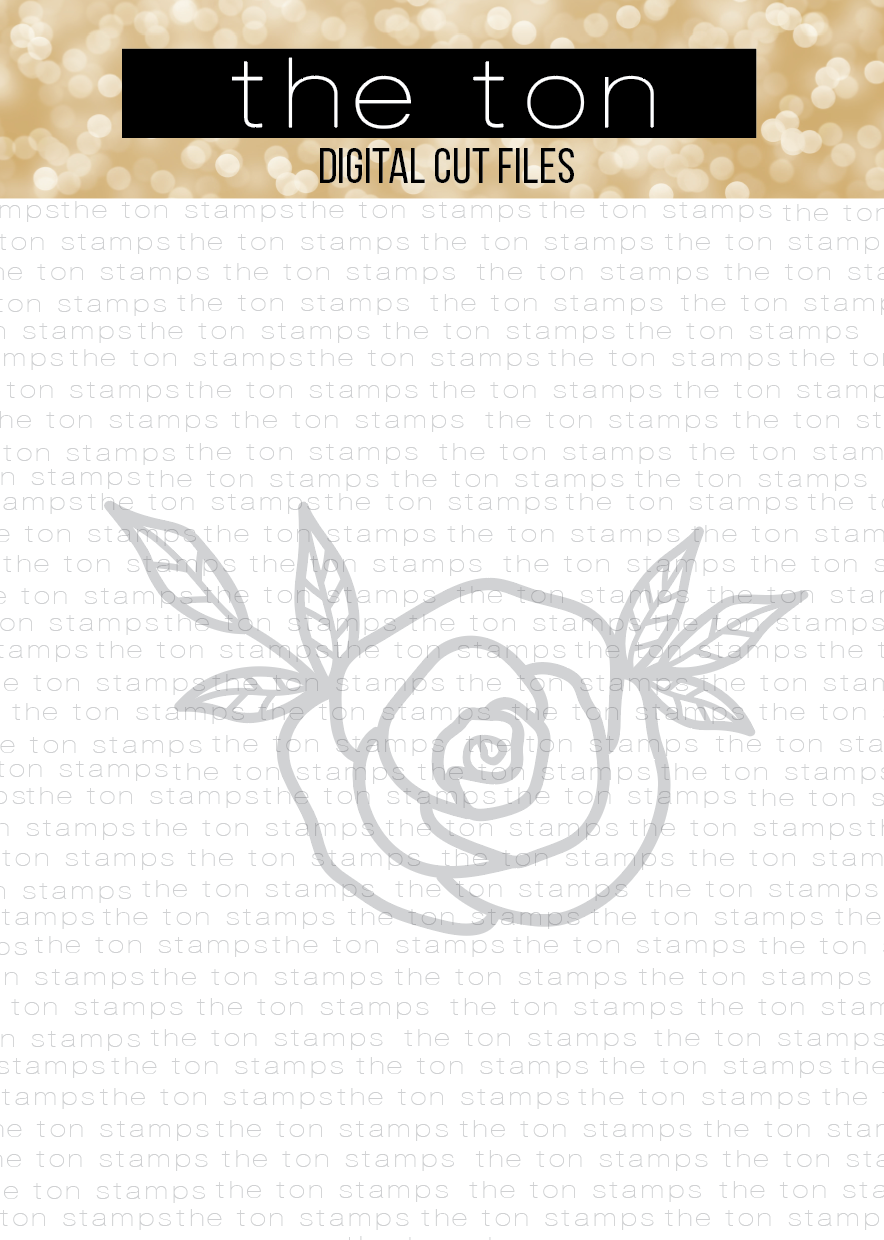 Single Rose Cluster SVG Cut File