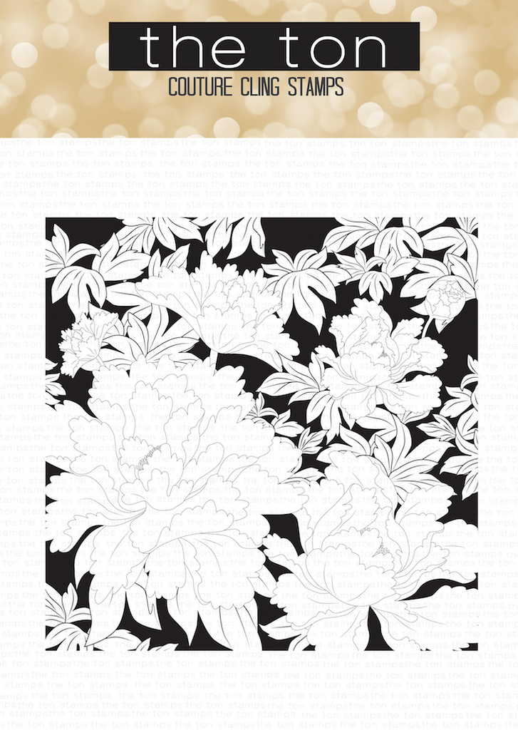 Blooming Peony Garden Cling Background