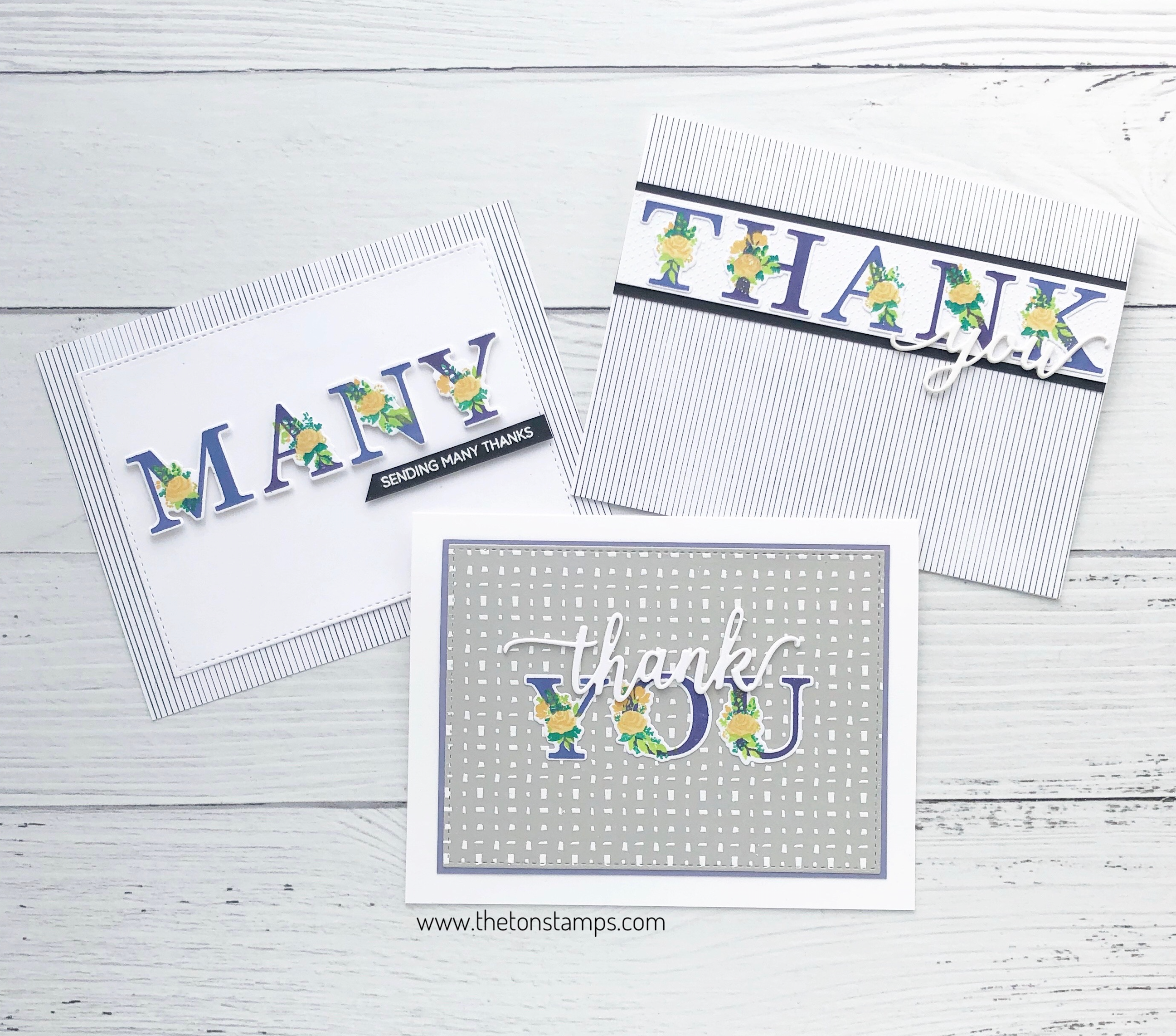 Layered Floral Alpha Stamps