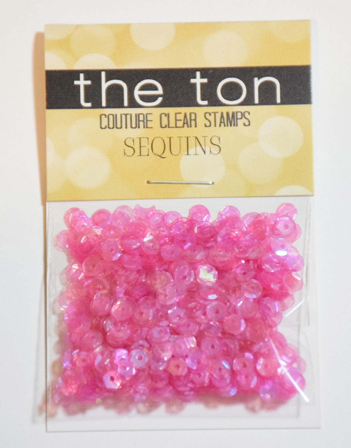 Dark Pink Sparkling Clear Sequins - 4mm