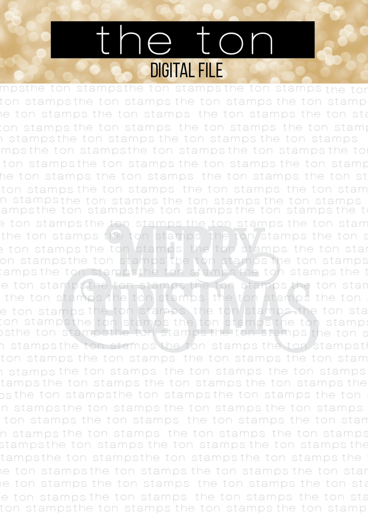 Vintage Merry Christmas Word SVG Cut File