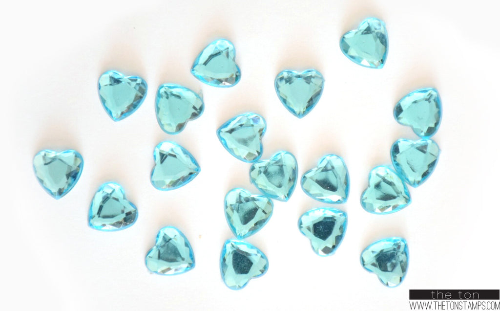 Aquamarine Heart Gems