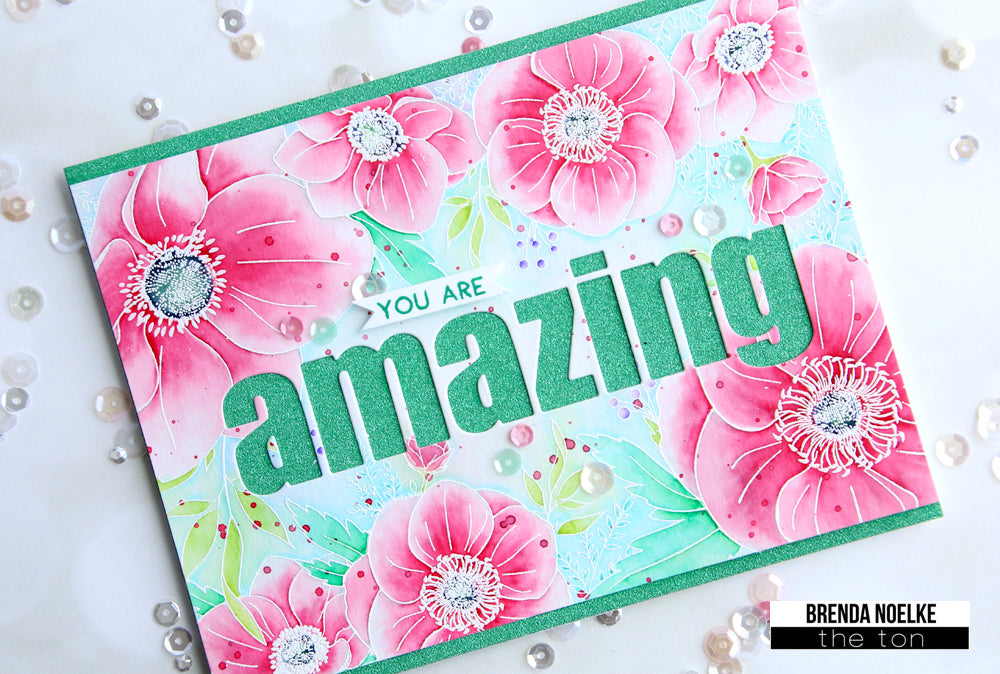 Bold Amazing Greeting Word Plate Dies