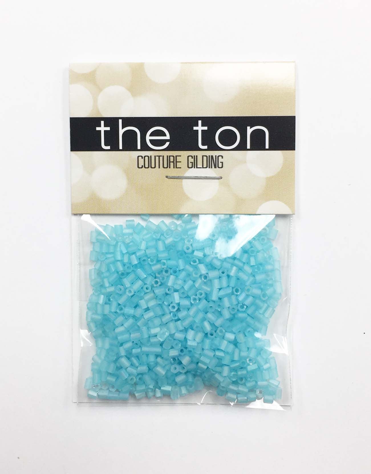 Aqua Matte Bugle Beads