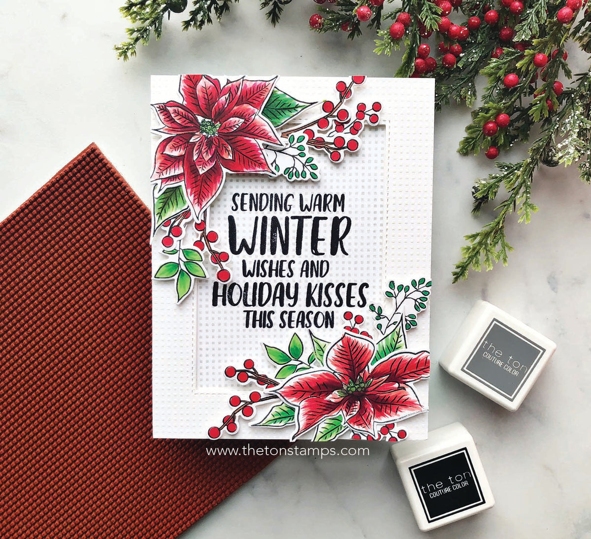 Fresh Cut Poinsettias Outlines