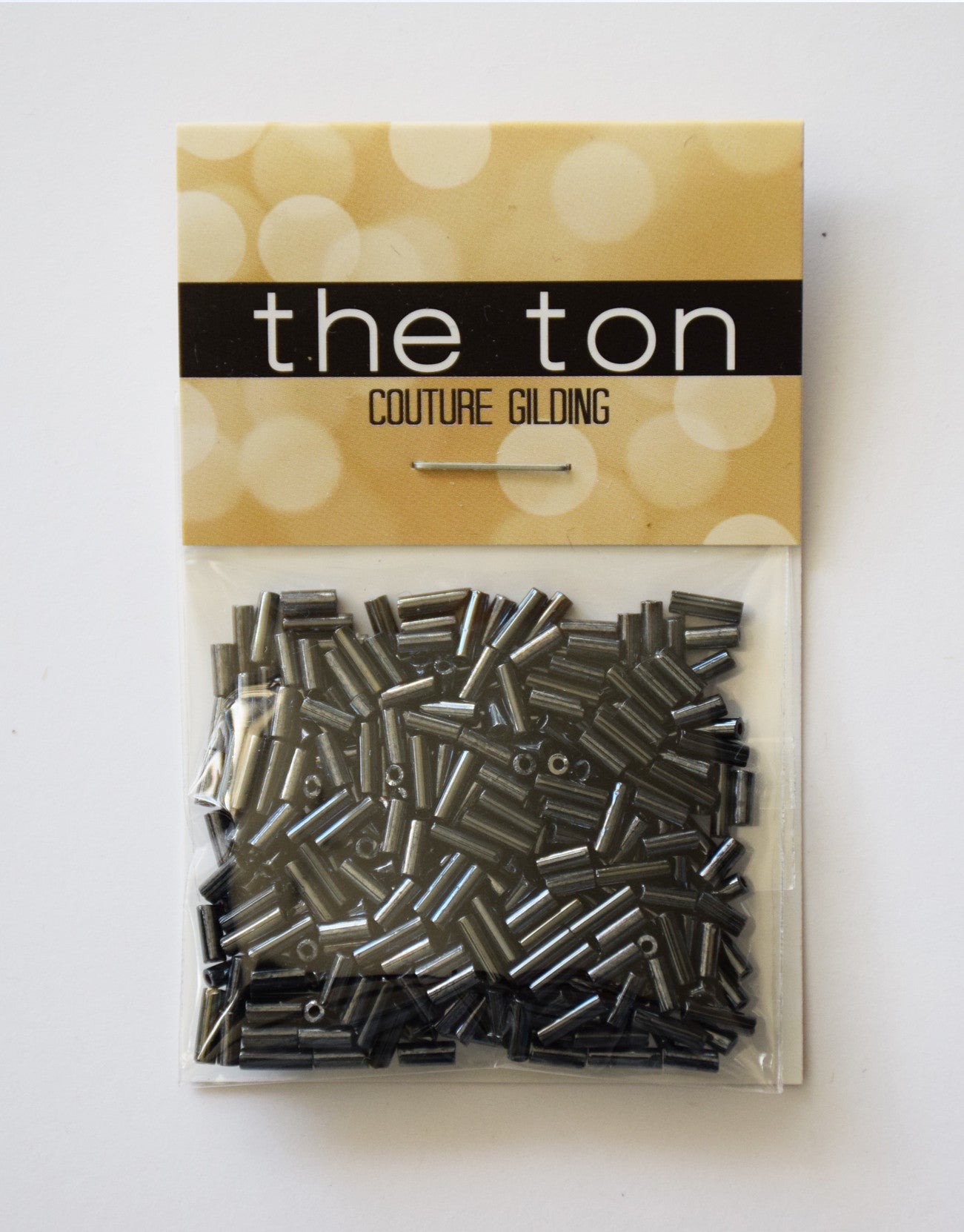 Black Ivory Long Bugle Beads