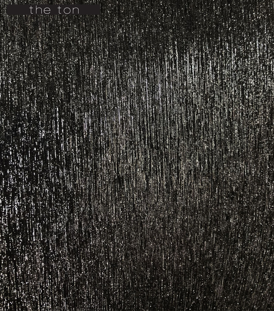 Adhesive Ribbed Glitter Paper - Black