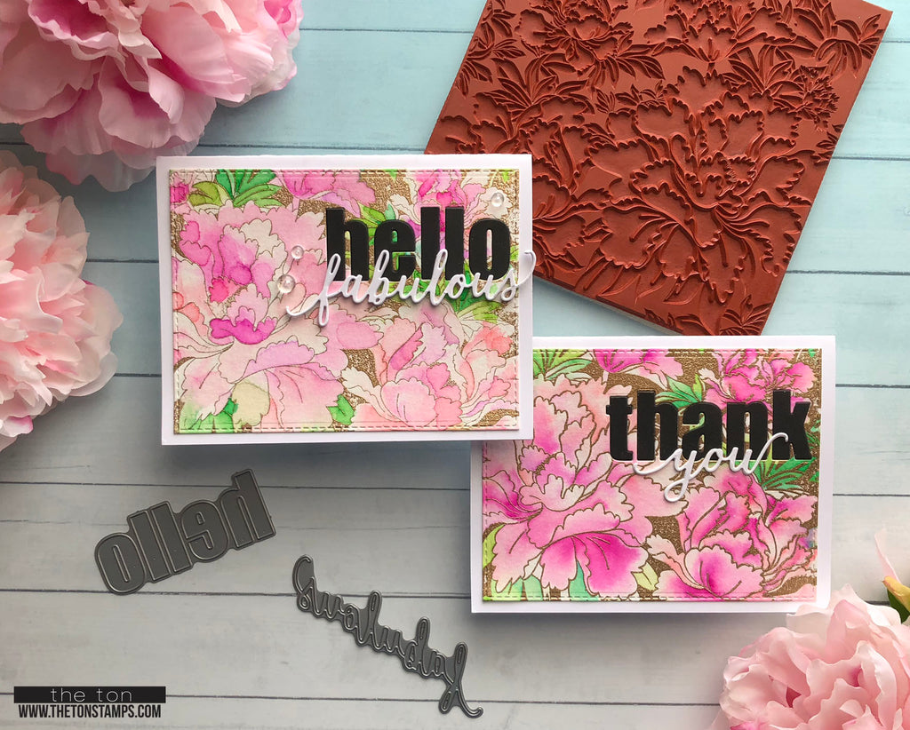 Blooming Peony Garden Cling Background