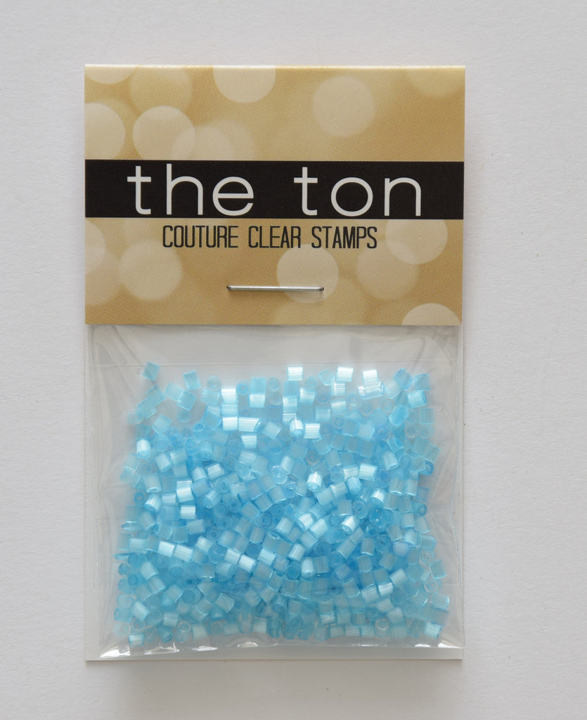 Blue Satin Beads