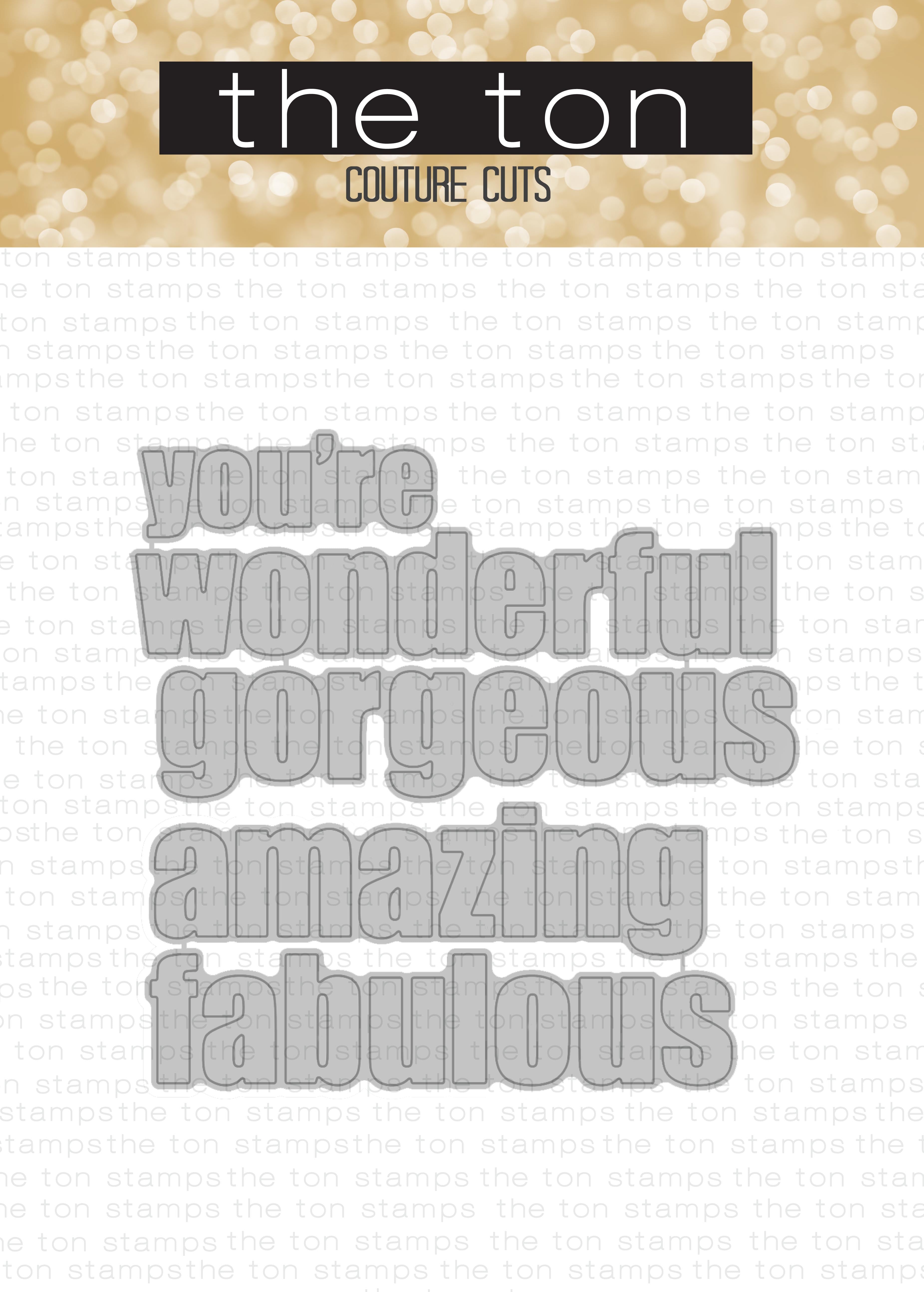 Bold Amazing Greeting Word Plate Dies