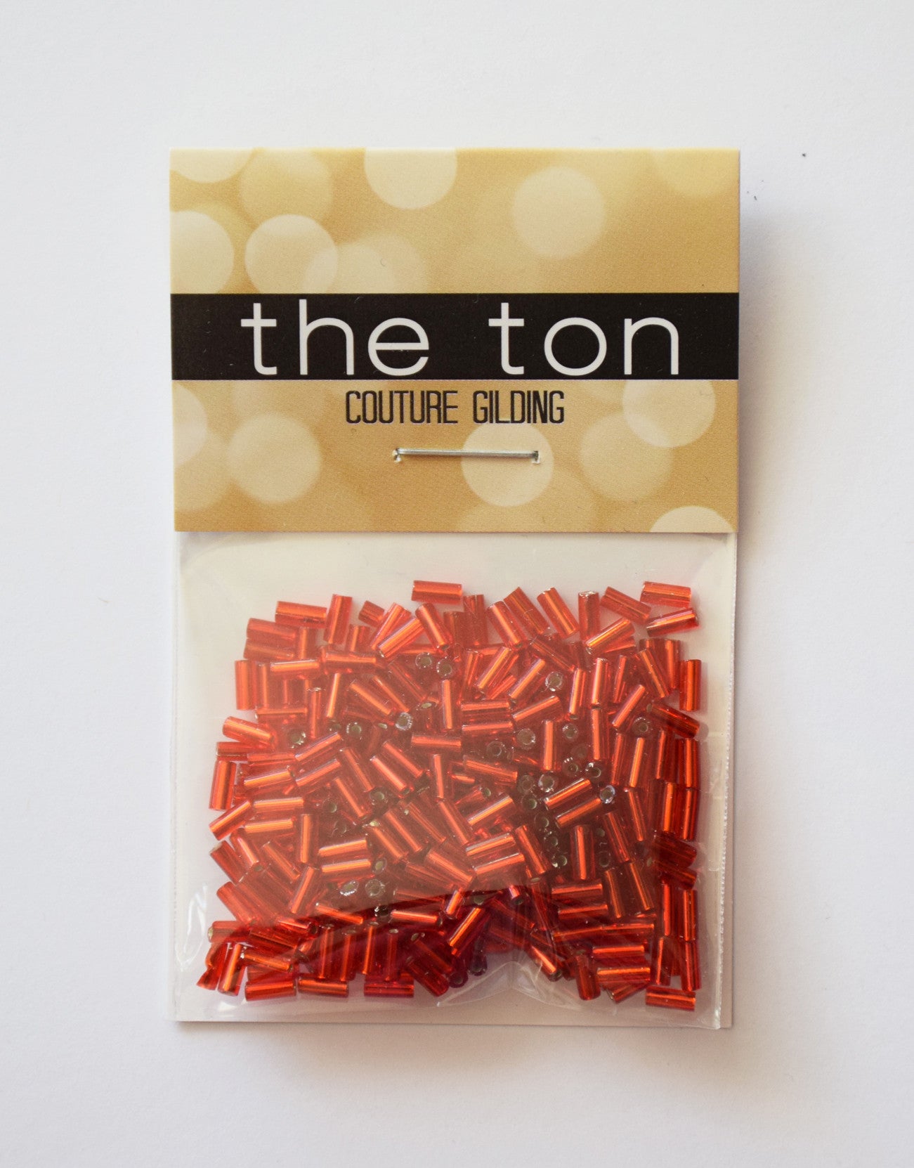 Bright Garnet Long Bugle Beads