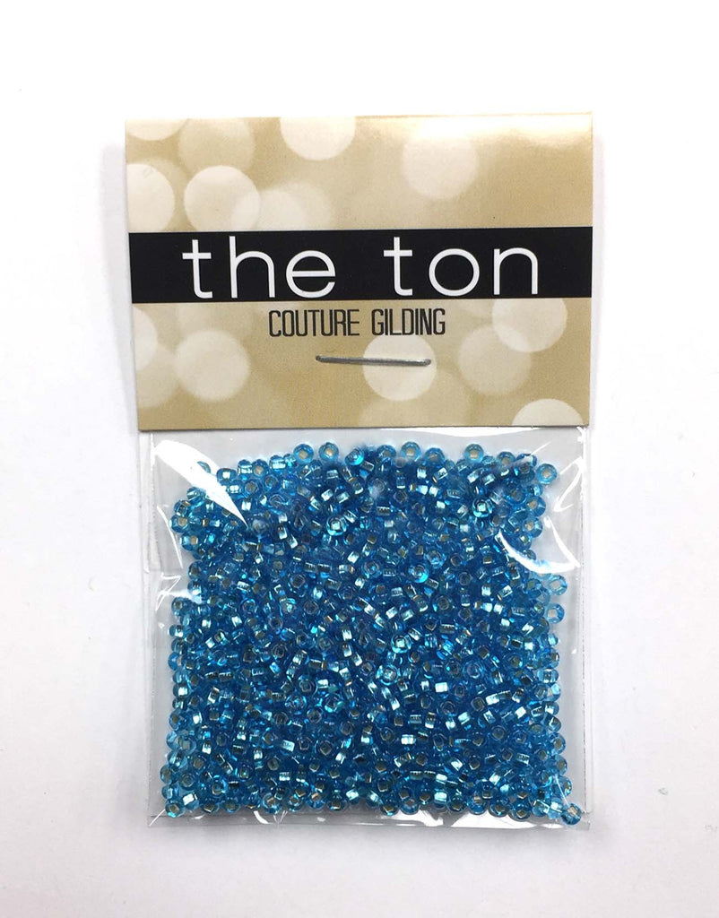 Blue Glitter Beads