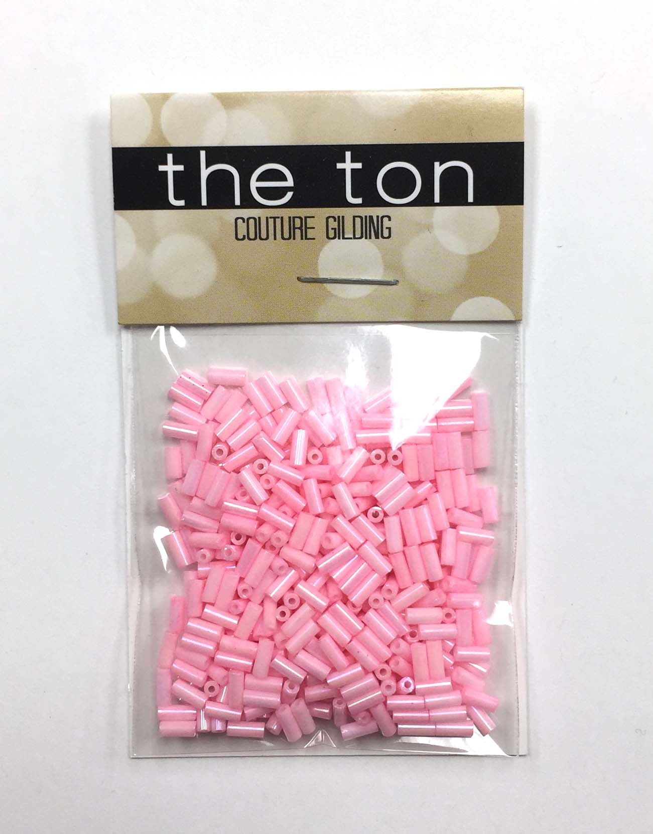 Bubblegum Long Bugle Beads